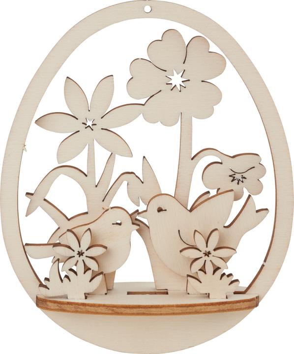 Actual product image VBS Egg pendant "Birds and flowers", h 12 cm