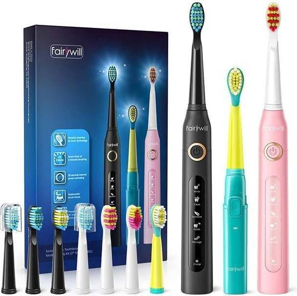 Produktbild Fairywill Family sonic toothbrush set with tip set FW-507 (Schallzahnbürste)