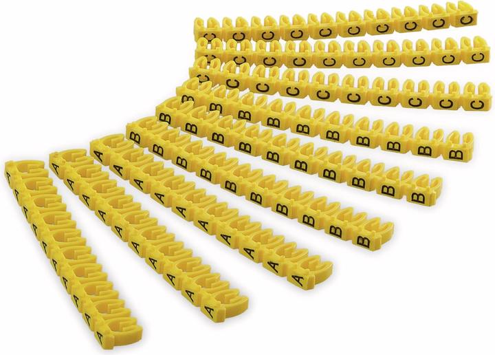Image du produit Goobay Clips marqueurs de câble "lettres A-C", pour diamètre de câble jusqu'à 2,5 mm, 2.5 mm