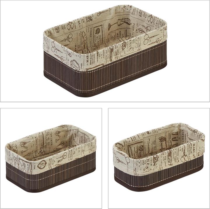 Immagine prodotto Relaxdays 3x Ceste-portaoggetti (3 x, 30 x 20 x 12 cm)