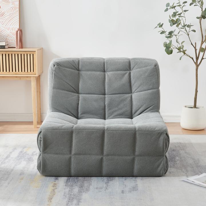 Produktbild En.Casa Bodensessel Koskyvn 75x90x100 cm Textil Grau