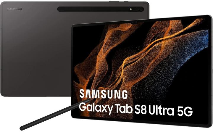 Actual product image Samsung Galaxy Tab S8 Ultra (5G, 14.60", 512 GB, Graphites)