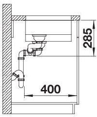 Actual product image Blanco Solis 340/180-U (Undermount sink, 58.50 cm, 44 cm)