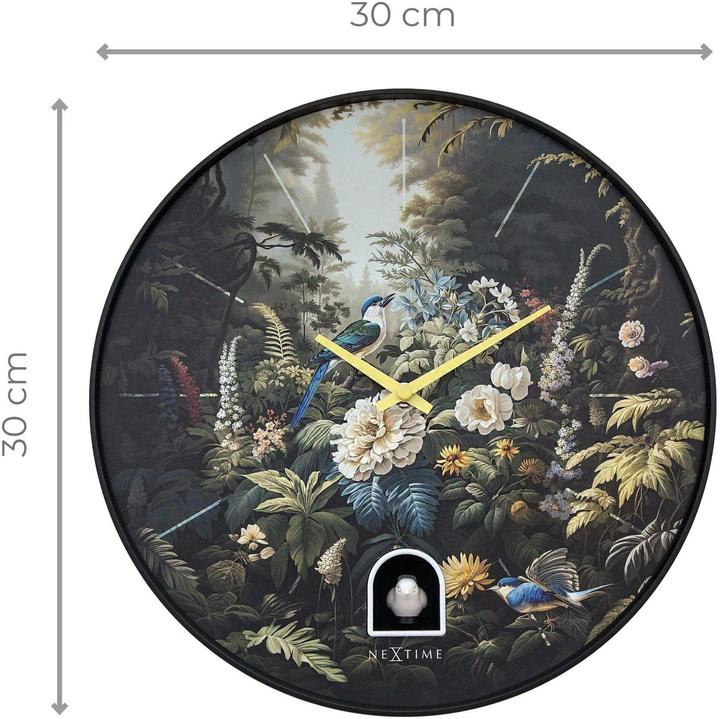 Nextime Wanduhr Vanity Cuckoo Ø 30 cm, Mehrfarbig, Form (30 cm)