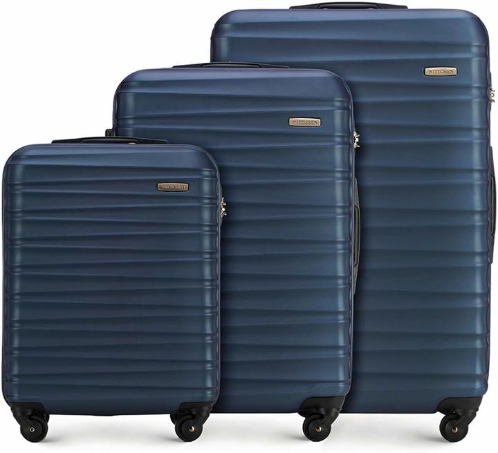 Wittchen 3-teiliges Koffer-Set (96 l, Handgepäck (bis 50l), M (50 - 90l), L (90 - 115l))