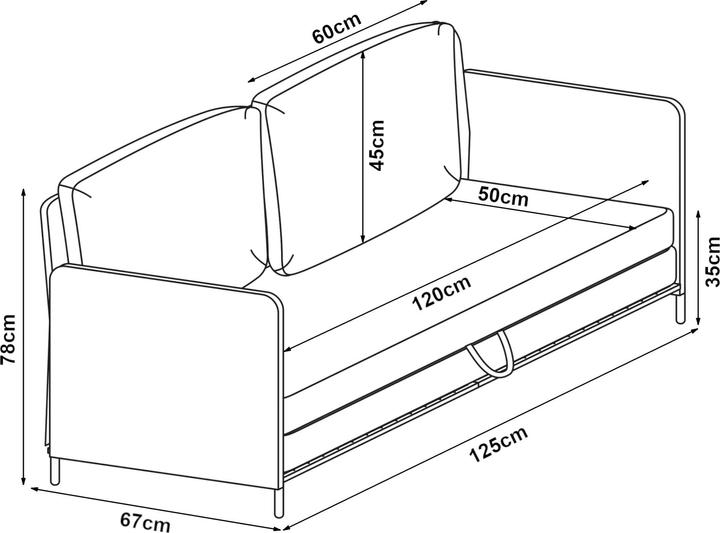Actual product image En.Casa Soini (Sofa bed)