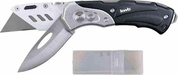 Produktbild kwb Universalmesser (mit zwei Klingen, Taschenmesser und Cuttermesser, klappbar) (16.50 cm)