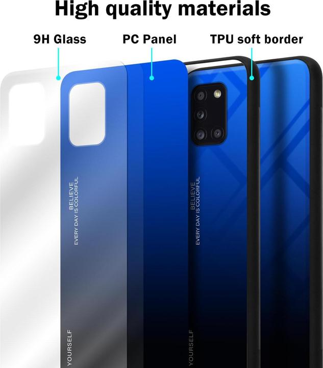 Produktbild Cadorabo TPU 2 Farben Glas Cover (Samsung Galaxy A31)