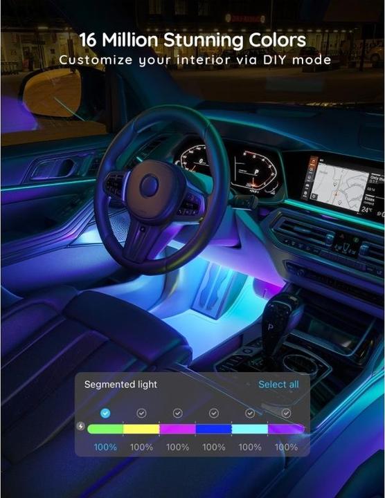 Image du produit Govee Éclairage intérieur de voiture, RGBIC