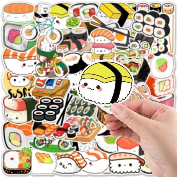 Produktbild JTI Einzigartige Aufkleber - Sushi-Motive - 50 Stk