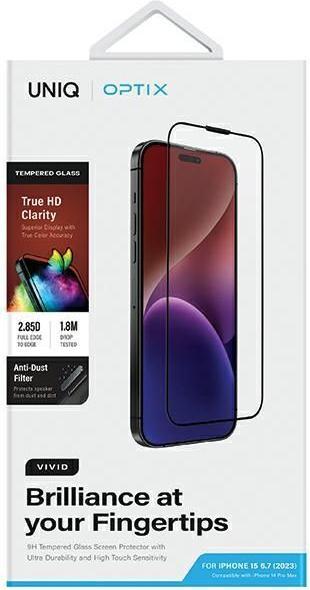 Image du produit Uniq Optix Vivid iPhone 15 Plus 6.7" clair szkło hartowane z aplikatorem (1 pièce(s), Apple iPhone 15 Plus)