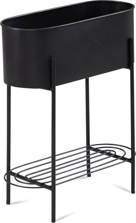 Produktbild FineBuy Pflanzgefäss FB92216 Metall Schwarz (21 cm)