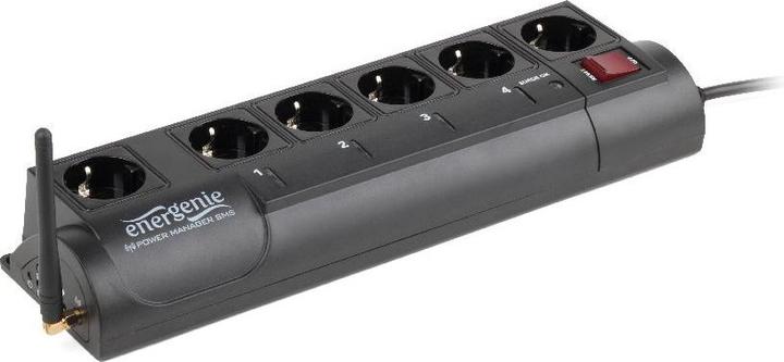 Immagine prodotto Energenie EG-SMS - 4 uscite AC - tipo F - 220-230 V - 50-60 Hz - 10 A - nero (6 x, CEE 7/3, 1.80 m)
