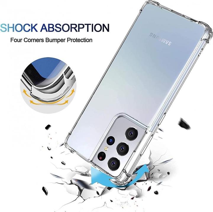 Actual product image Screenguard Samsung Galaxy S21 Ultra hull Crystal Soft Airbag Bumper (Samsung Galaxy S21 Ultra)