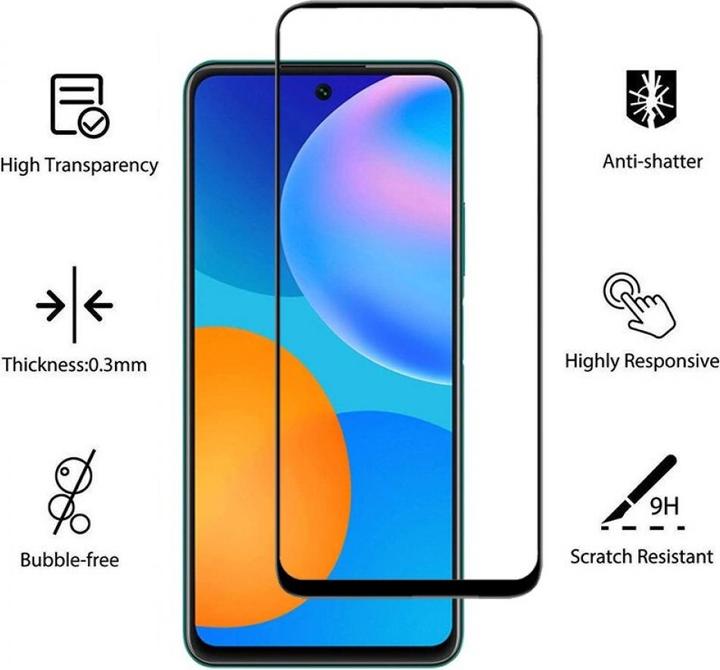 Produktbild Screenguard Huawei P Smart 2021 Full Screen Panzerglas Schutzfolie 2.5D 9H (1 Stück, Huawei P Smart (2021))
