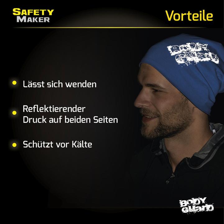 Immagine prodotto SafetyMaker Beanie reversibile riflettente blu/argento