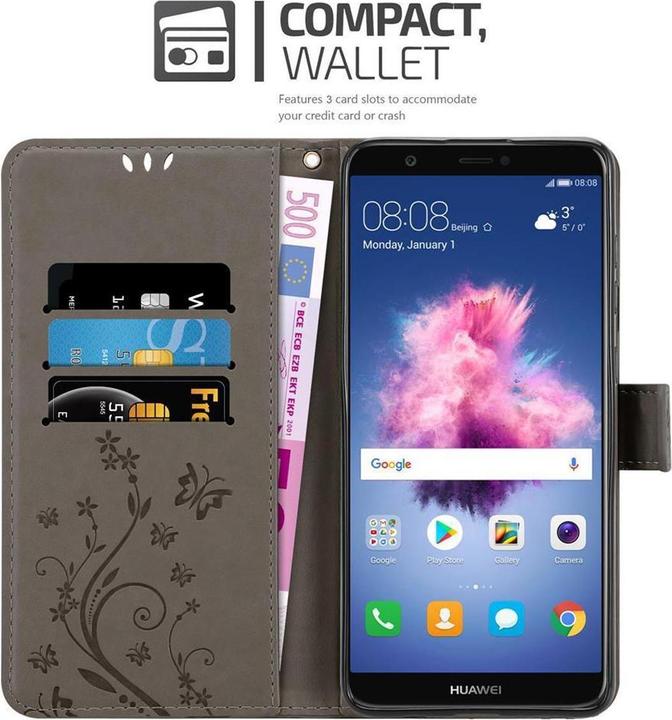 Actual product image Cadorabo Flower Book Cover (Huawei Enjoy 7S)