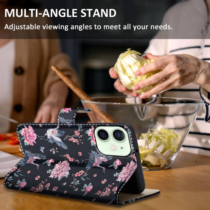Produktbild Cadorabo Book Hülle mit Print (Apple iPhone 12 mini)