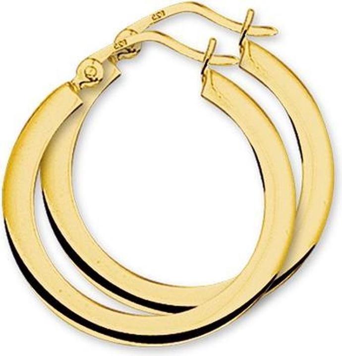 Marie Celeste Oorringen Quadratröhre - 20 mm - Gold (Gelbgold)