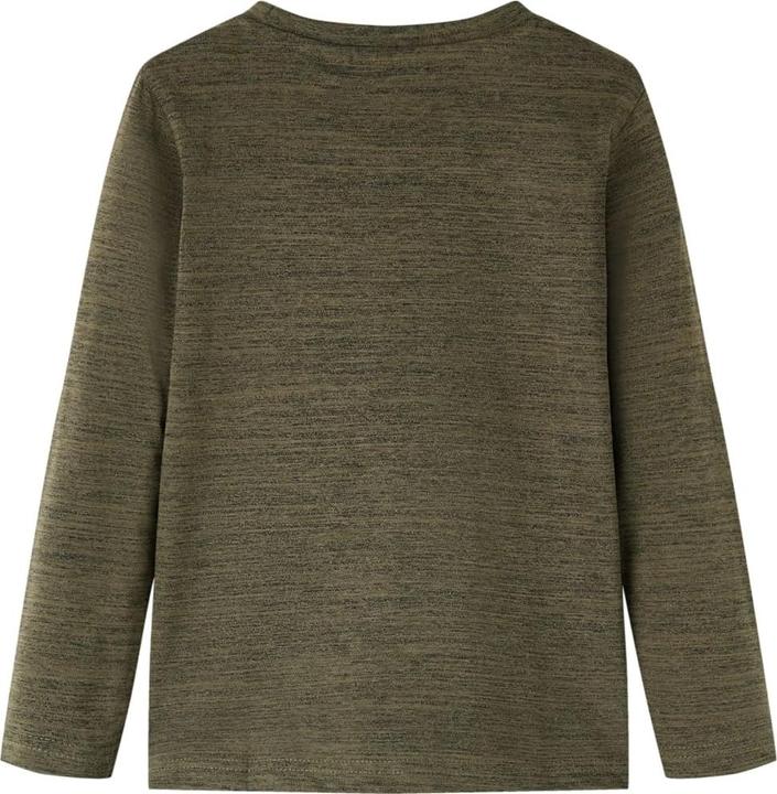 Image du produit VidaXL T-shirt manches longues enfant kaki foncé mélangé 104,Matière : 80 (104)