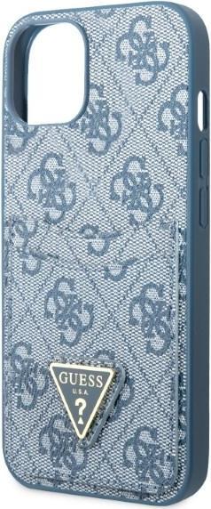 Immagine prodotto Guess GUHCP13SP4TPB iPhone 13 mini 5,4" niebieski/blu custodia rigida 4G Triangle Logo Cardslot (Apple iPhone 13 mini)