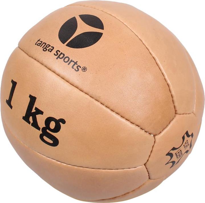 Tanga Sports Medizinball aus Leder, 1 kg (1 kg)