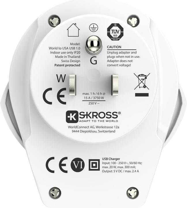 Image du produit Skross World to USA avec USB