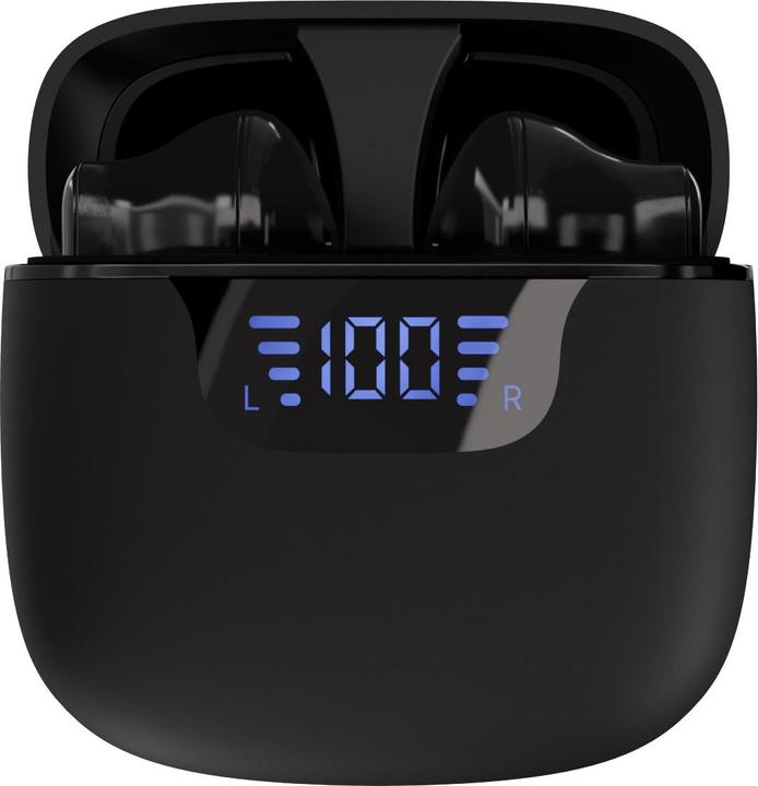 Produktbild Vivanco TWS Bluetooth Kophoerer mit LED-Display Case, schwarz (20 h, Kabelgebunden)