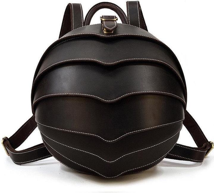 Produktbild Only-Bags.Store Premium-Leder-Käfer-Rucksack, einzigartiger täglicher Rucksack, Unisex-Reiserucksack, Rucksack aus