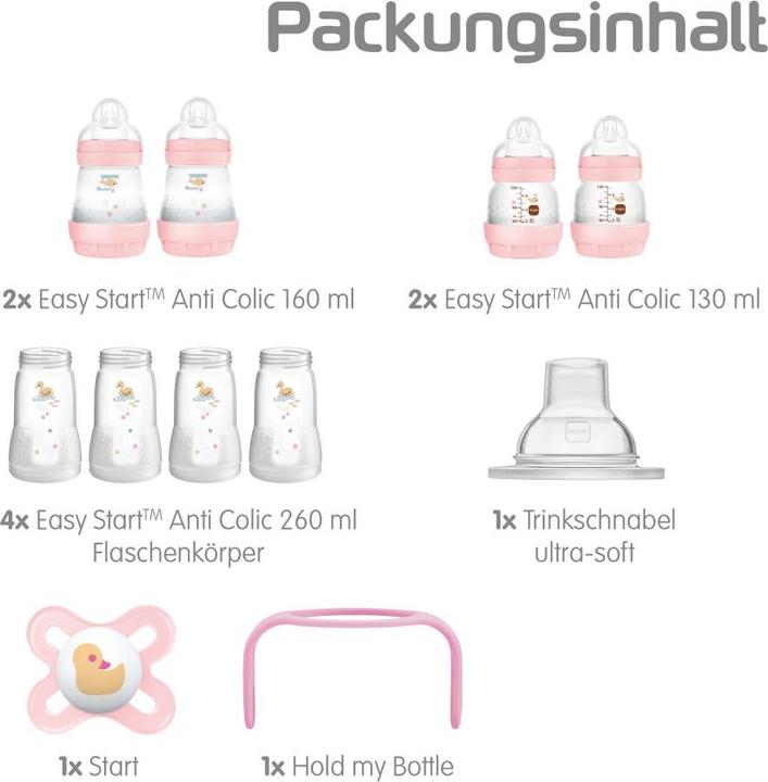 Produktbild MAM Easy Start Anti-Colic Set, 0+ M, rosa (260 ml)