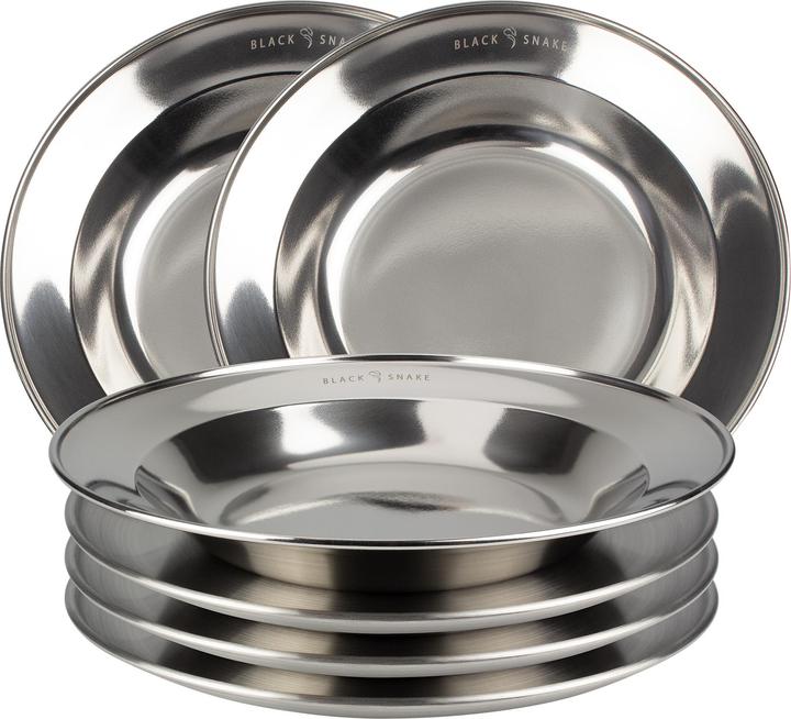 Actual product image Black Snake Stainless steel plate set