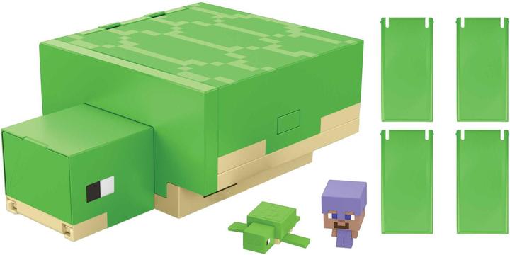 Actual product image Minecraft Transforming Turtle Hideout and Action Figures
