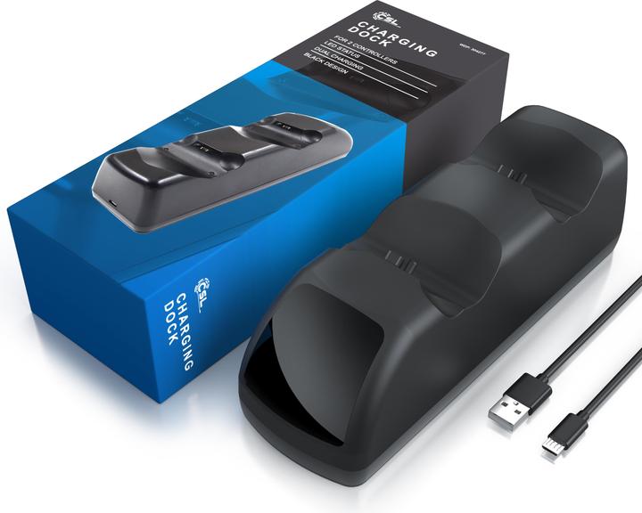 Actual product image CSL Charging station for 2x PS4 gamepads, dual charger, Playstation Wireless Controller Stand Charger (PS4)