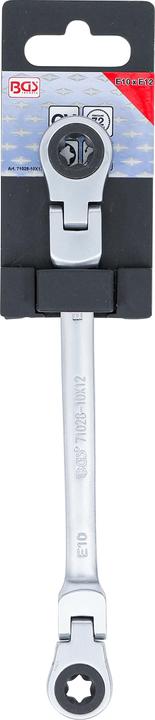 Productafbeelding BGS Chiave ad anello a cricchetto doppio | regolabile | con teste ad anello e profilo E | E10 x E12