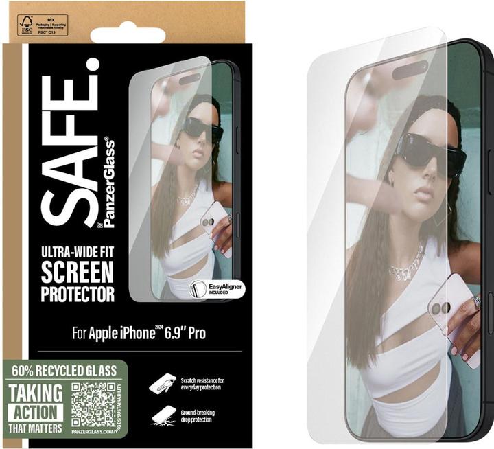 Actual product image PanzerGlass Safe. (1 Piece, Apple iPhone 16 Pro Max)