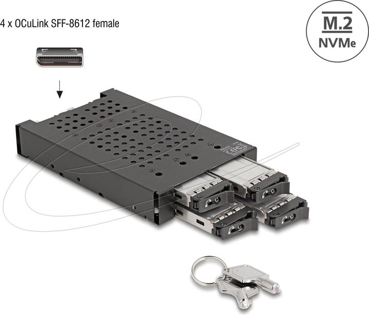 Produktbild Delock 3.5? Wechselrahmen für 4 x M.2 NVMe SSD mit OcuLink S