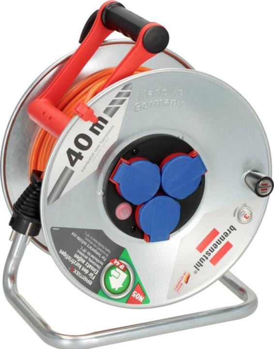 Brennenstuhl 1198750 Cable Reel 40 m Orange Earthing Contact Plug (40 m, 1.50 mm²)