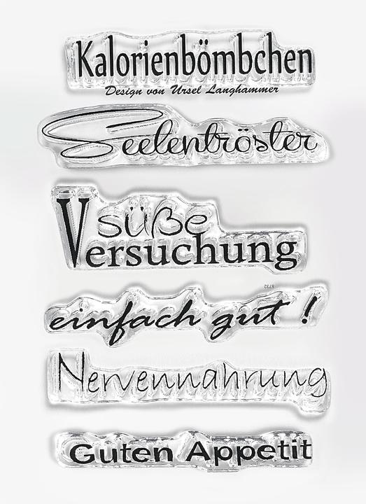 Produktbild Efco Clear Stempel-Set "Guten Appetit", ca. 7,4x10,5cm