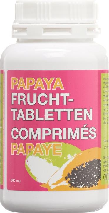 Phytomed Papaya-Fruchttabletten (160 Stück, Tabletten, 154 g)