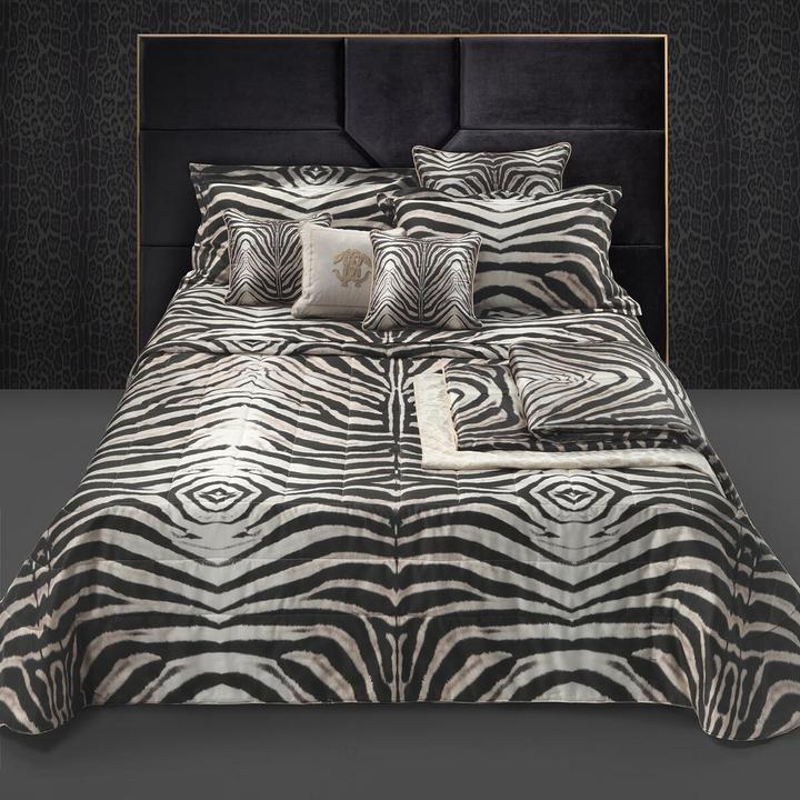 Produktbild Roberto Cavalli Mako-Satin Bettwäsche Mirror Zebra natural (Bettwäsche Set, 135x200 cm + 80x80 cm)