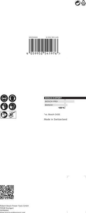 Produktbild Bosch Professional Zubehör EXPERT C470 Schleifpapier mit 8 Löchern für Schwingschleifer, 93 x 186 mm, G 400, 10-tlg. (400)