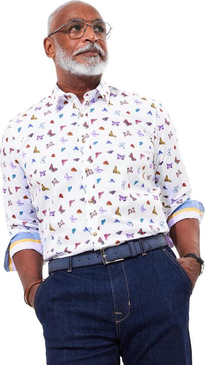 Joe Browns Butterfly Print Contrast Trim Shirt