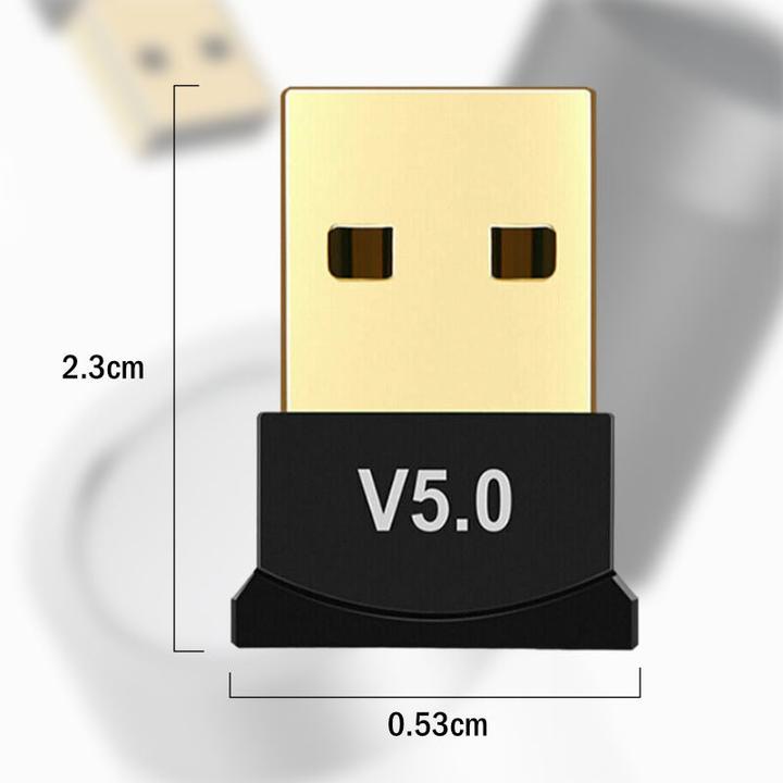 Actual product image Hermex Bluetooth 5.0 Adapter Dongle Bluetooth Plug (Transmitter & Receiver)