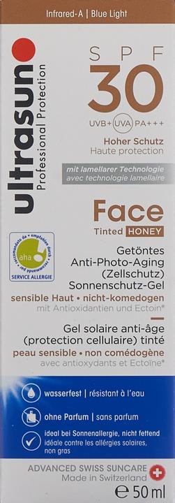 Produktbild Ultrasun Face Tinted SPF30 Honey (Sonnencreme Gesicht, SPF 30, 50 ml, 91 g)