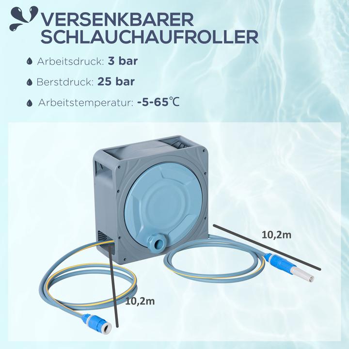 Produktbild Outsunny Schlauchtrommel mit Tragegriff (20 m)