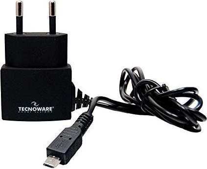 Actual product image Tecnoware Carica Batteria Microusb 2,1a Gommato Nero 120cm (10 W)