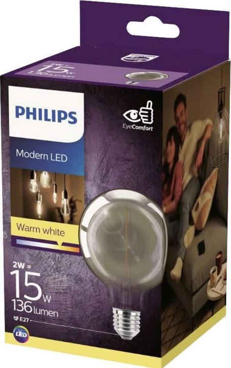 Actual product image Philips Smoky (E27, 2.30 W, 136 lm, 1 x, E)