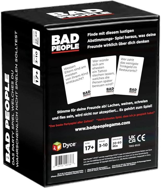 Actual product image Dyce Games Bad People - Finde heraus, was deine Freunde WIRKLICH über dich denken (German)