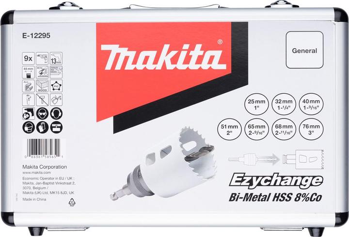 Actual product image Makita E-12295 EZYCHANGE BIM Set Universal (76 mm, 68 mm, 65 mm, 32 mm, 25 mm, 40 mm, 51 mm)
