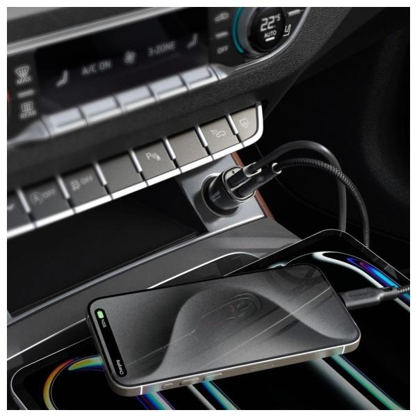 Actual product image Spigen ArcStation Essential EV482 48W Car Charger - Black